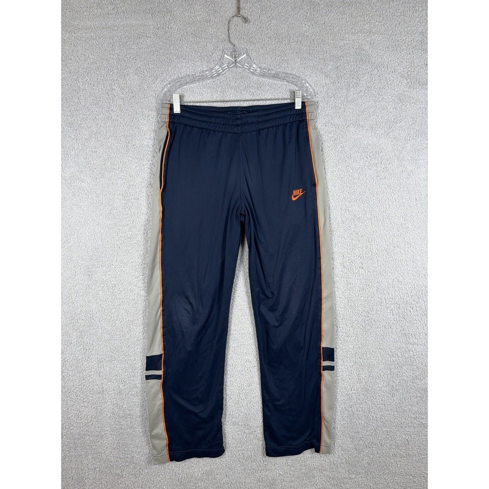 Vintage Nike Sweatpants Mens Size L Navy Blue Gray Tag Swoosh Sportswear y2k